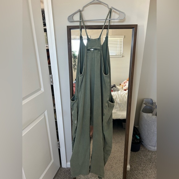 Free People Hot Shot Onesie - Olive Green Jumpsuit - Picture 4 of 4